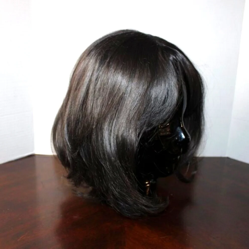 NWOT Black Layered Costume Wig - Adjustable Cap
